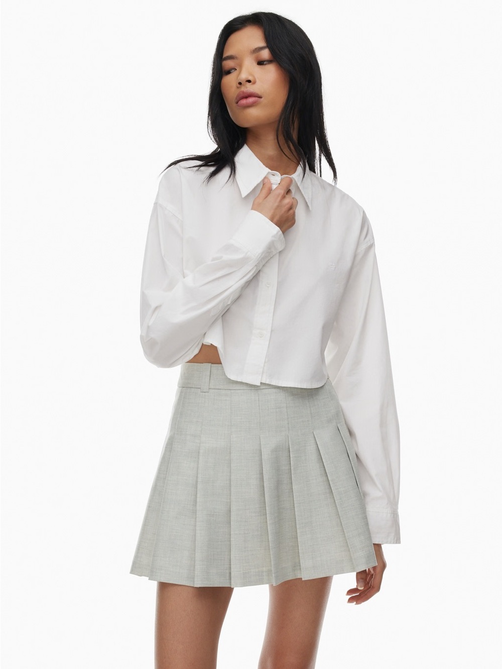 Aritzia Sunday Best - White Poppy Poplin Shirt